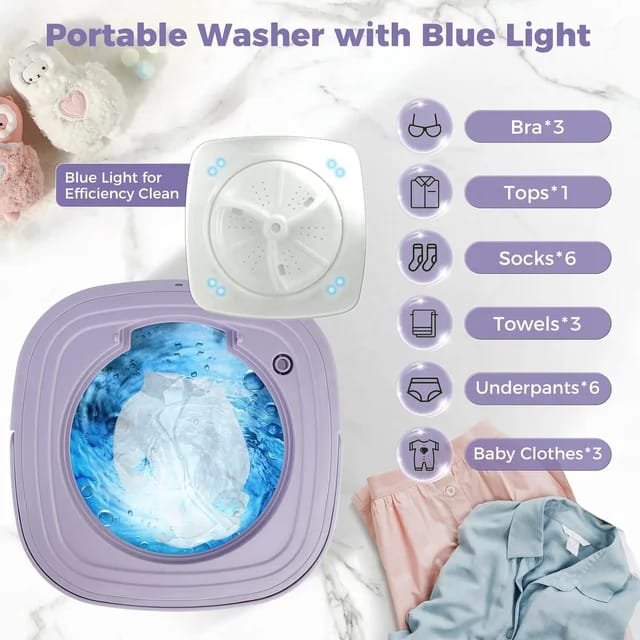 mini foldable portable dorm room washing machine car electric washing machine