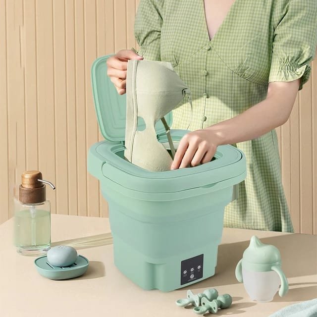 mini foldable portable dorm room washing machine car electric washing machine