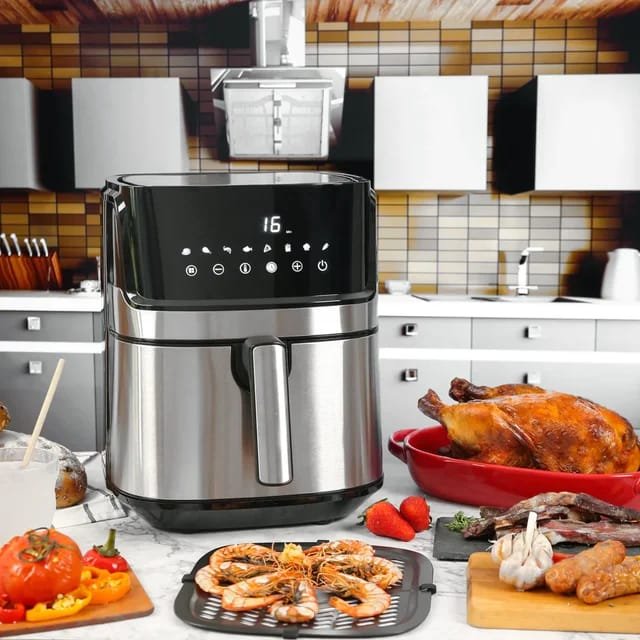 8L Smart Air Fryer 6 In 1 Black 1400w Healthy Oven Non-stick Multifunction Digital Touch Air Fryer