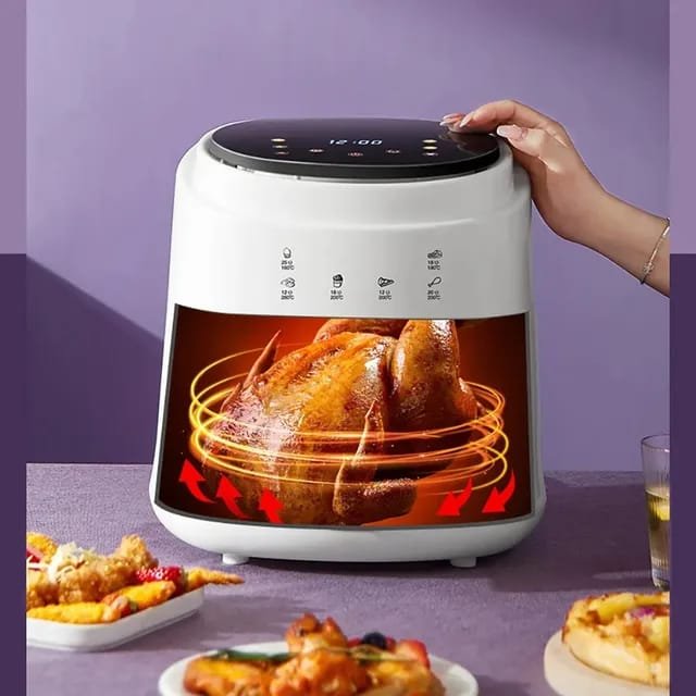 8L Smart Air Fryer 6 In 1 Black 1400w Healthy Oven Non-stick Multifunction Digital Touch Air Fryer