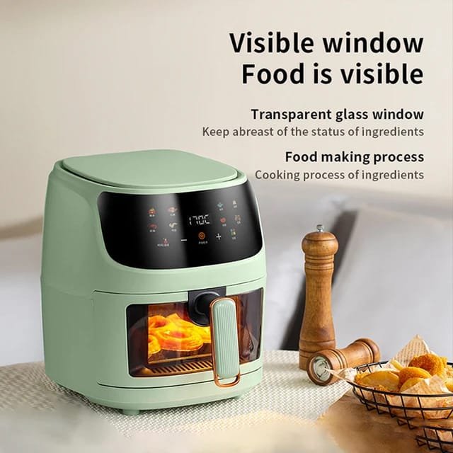 8L Smart Air Fryer 6 In 1 Black 1400w Healthy Oven Non-stick Multifunction Digital Touch Air Fryer