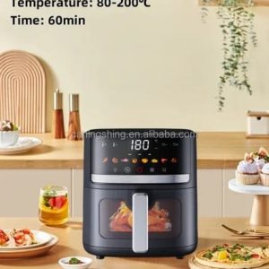 8L Smart Air Fryer 6 In 1 Black 1400w Healthy Oven Non-stick Multifunction Digital Touch Air Fryer