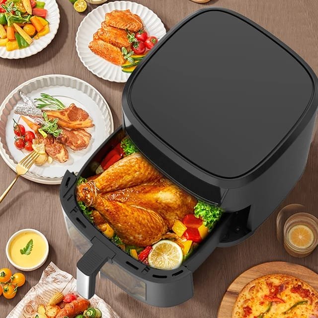 8L Smart Air Fryer 6 In 1 Black 1400w Healthy Oven Non-stick Multifunction Digital Touch Air Fryer