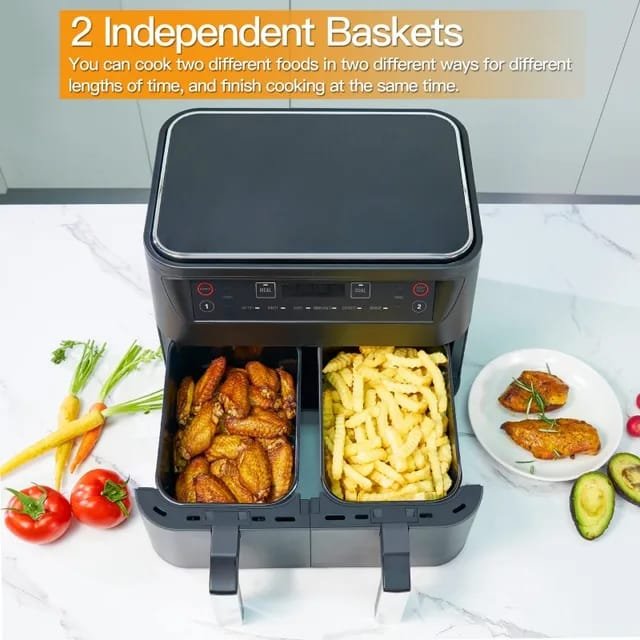8L Smart Air Fryer 6 In 1 Black 1400w Healthy Oven Non-stick Multifunction Digital Touch Air Fryer