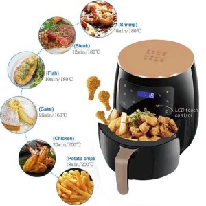 8L Smart Air Fryer 6 In 1 Black 1400w Healthy Oven Non-stick Multifunction Digital Touch Air Fryer