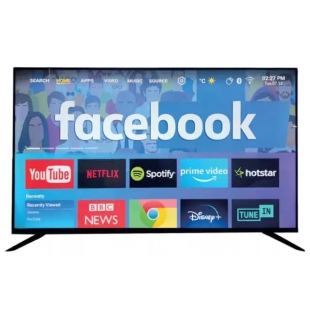 Android 43 inch flat screen smart bezel less tv