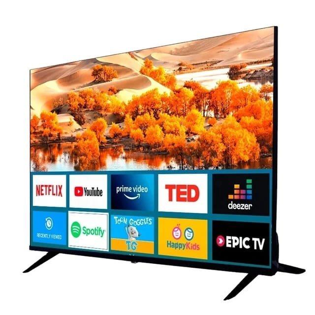 Android 43 inch flat screen smart bezel less tv