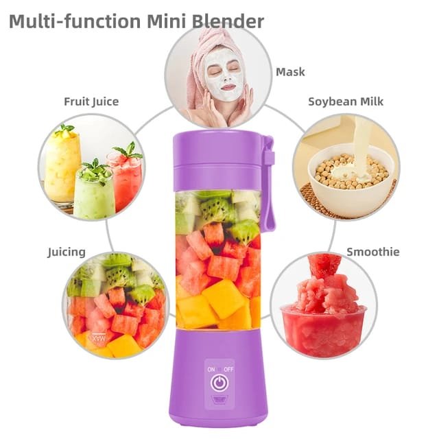 6 Blades Juicer Rechargeable Portable Electric USB Juicer