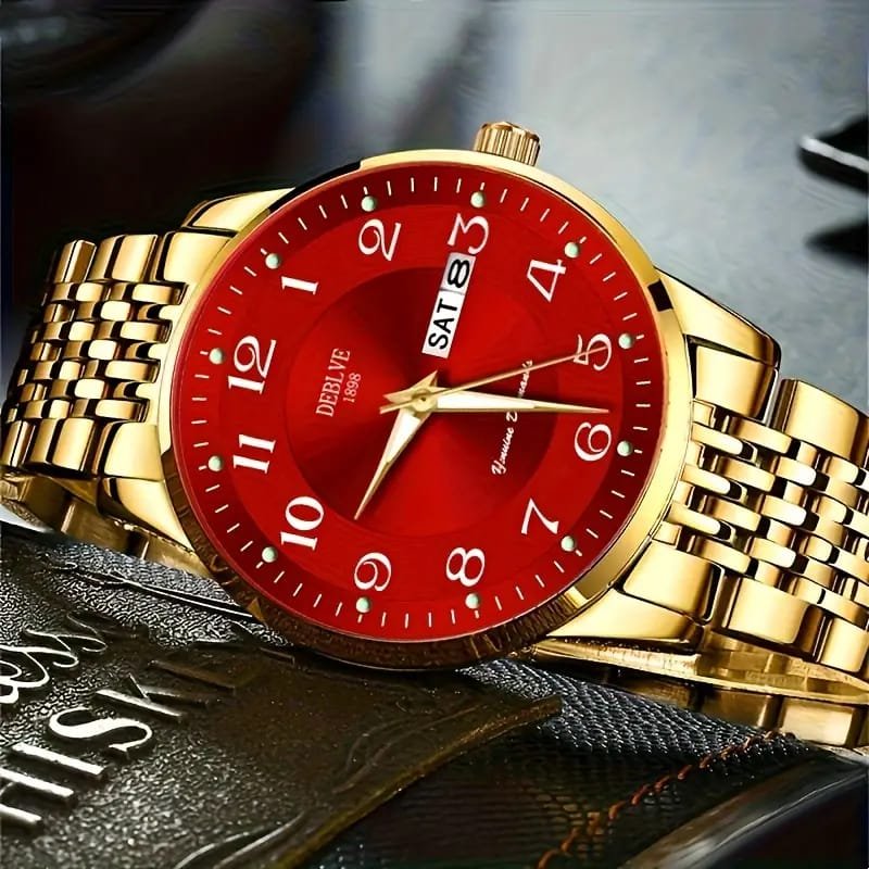 Dianpai Men's Luxury Automatic Mechanical Watch - Luminous Blue Dial, Roman Numerals, Date Display, Stainless Steel Band