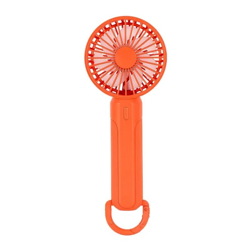 USB Rechargeable Mini Fan with LED Display & Flashlight, 3-Speed Adjustable