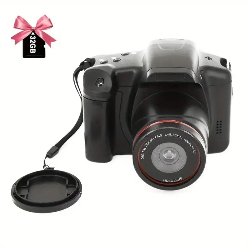 4K Digital Camera for Photography & Vlogging - 16X Zoom, 180° Flip Screen, 52mm Macro Lens, 2 Batteries & 32GB SD Card Included