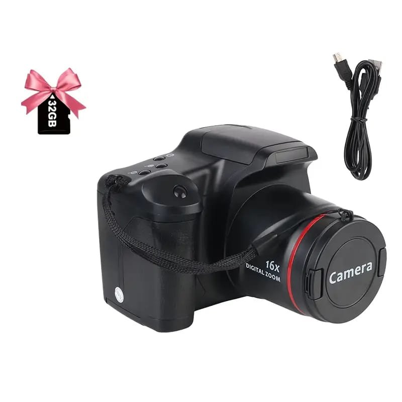 4K Digital Camera for Photography & Vlogging - 16X Zoom, 180° Flip Screen, 52mm Macro Lens, 2 Batteries & 32GB SD Card Included