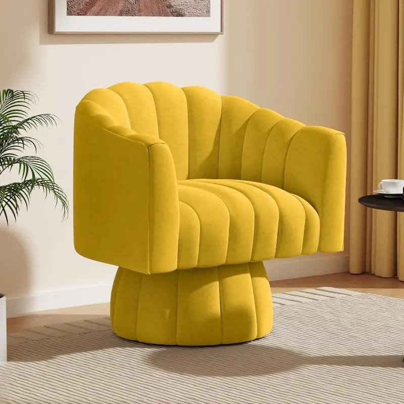 Tuchico Modern Accent Chair -  Veet Upholstery, No Assembly Required, for Living Room,