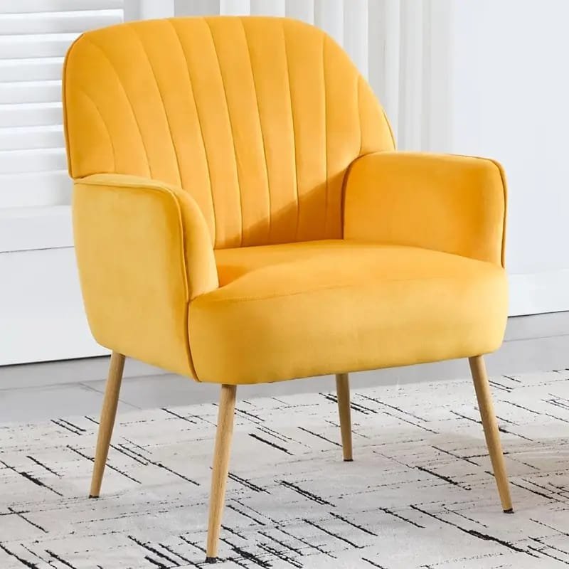 Tuchico Modern Accent Chair -  Veet Upholstery, No Assembly Required, for Living Room,