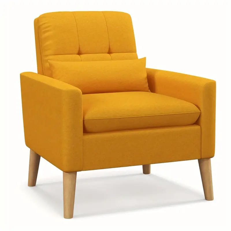 Tuchico Modern Accent Chair -  Veet Upholstery, No Assembly Required, for Living Room,