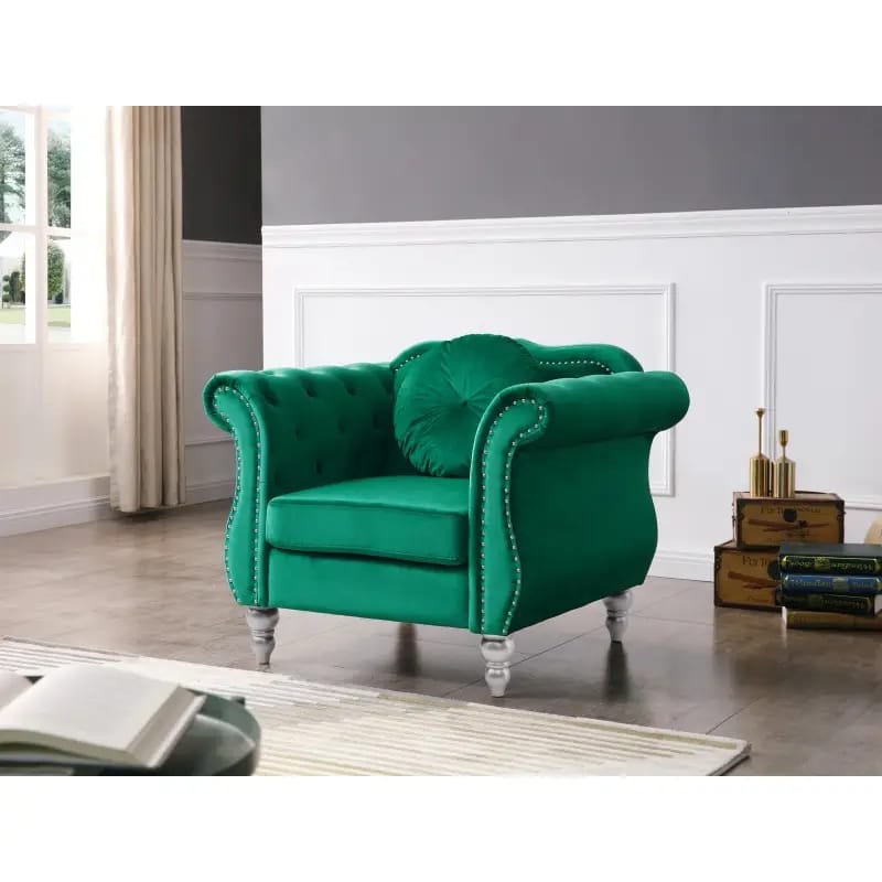 Tuchico Modern Accent Chair -  Veet Upholstery, No Assembly Required, for Living Room,