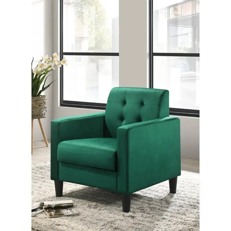 Tuchico Modern Accent Chair -  Veet Upholstery, No Assembly Required, for Living Room,