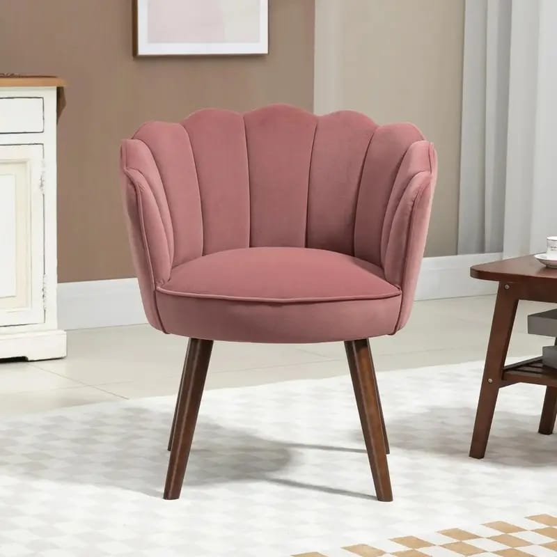 Tuchico Modern Accent Chair -  Veet Upholstery, No Assembly Required, for Living Room,