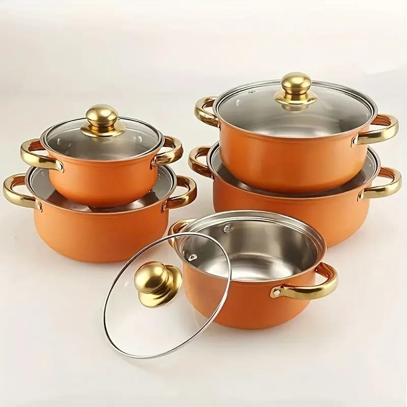Stainless Steel Pot Set, – Perfect for Family Gatherings and Outdoorg Events. Ideal Gift Choice, Pots for Cooking, Cooking Pot Set, Cookin Pots, Outdoor Dining, Family Cooking,