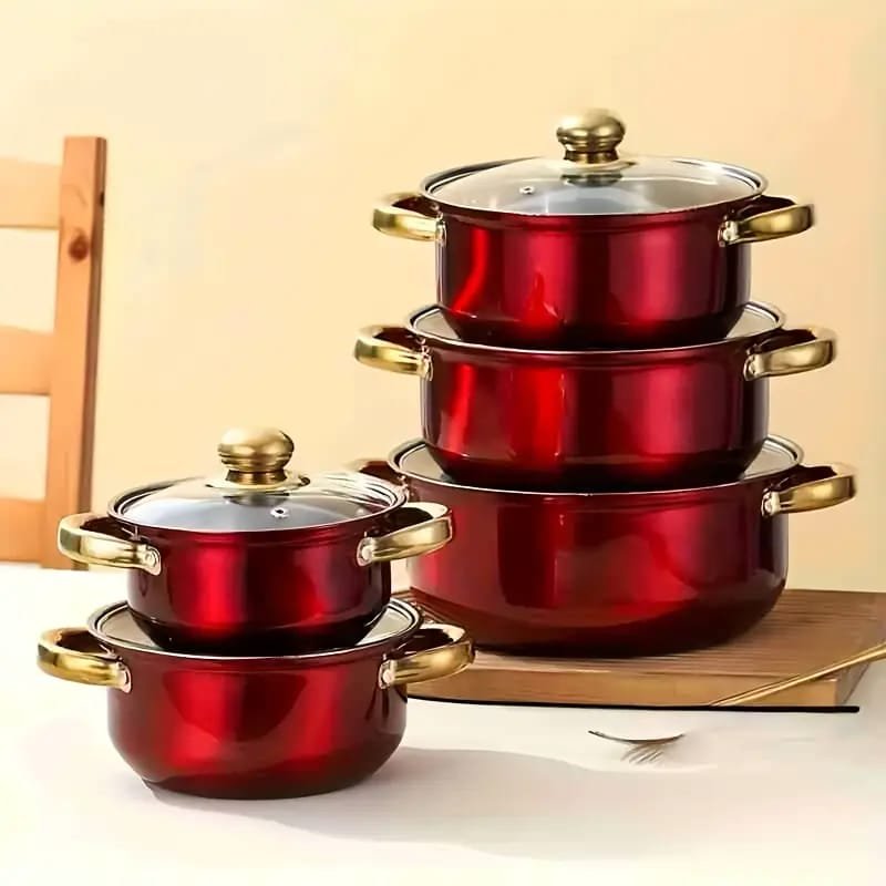 Stainless Steel Pot Set, – Perfect for Family Gatherings and Outdoorg Events. Ideal Gift Choice, Pots for Cooking, Cooking Pot Set, Cookin Pots, Outdoor Dining, Family Cooking,