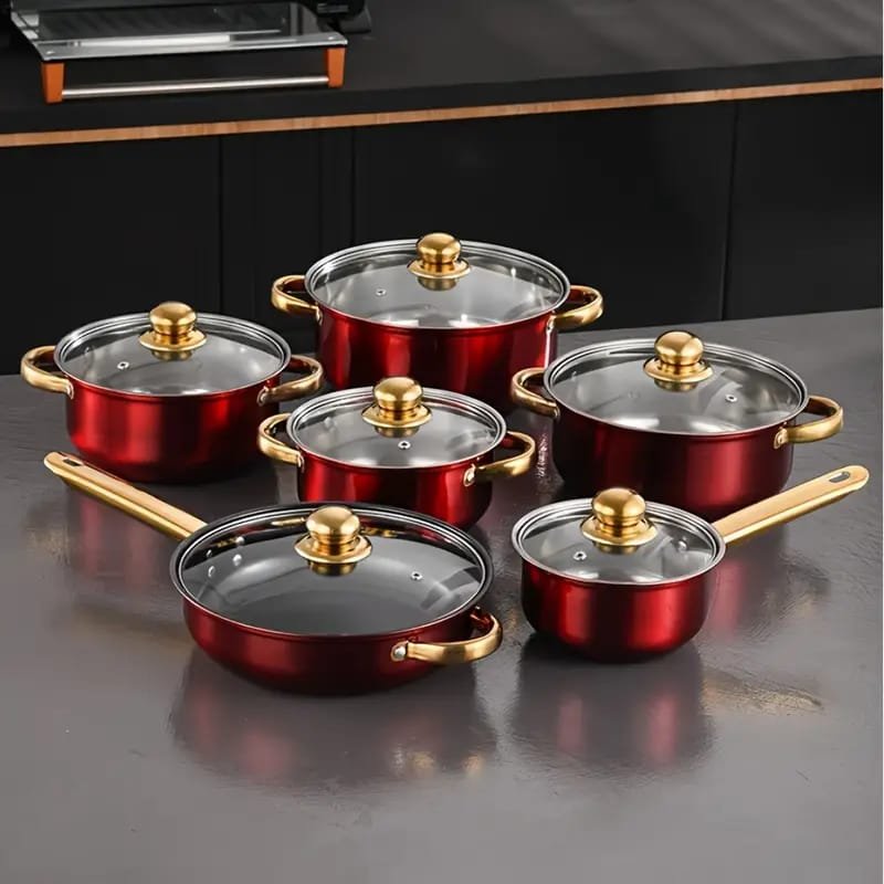 Stainless Steel Pot Set, – Perfect for Family Gatherings and Outdoorg Events. Ideal Gift Choice, Pots for Cooking, Cooking Pot Set, Cookin Pots, Outdoor Dining, Family Cooking,