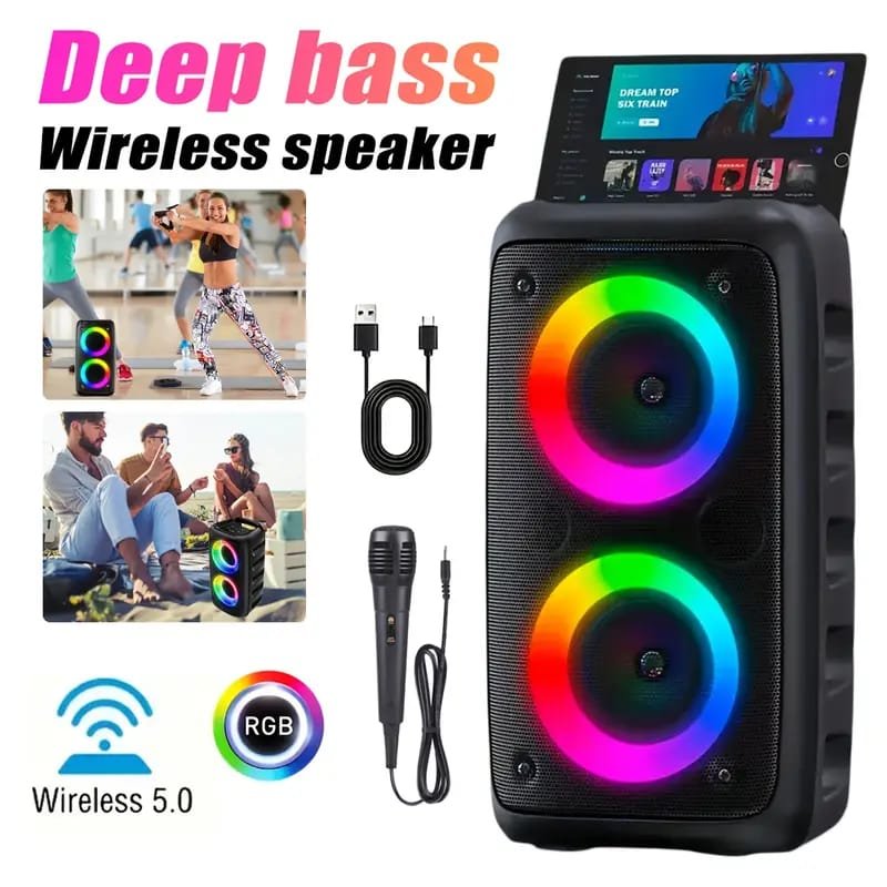 Sound Portable 8" Speaker with USB Power, Compact & Lightweight Design, Built- grille, for Home, Office, Parties, Presentations - Compatible with Smartphones, Tablets, Laptops, TVs, Portable Speaker