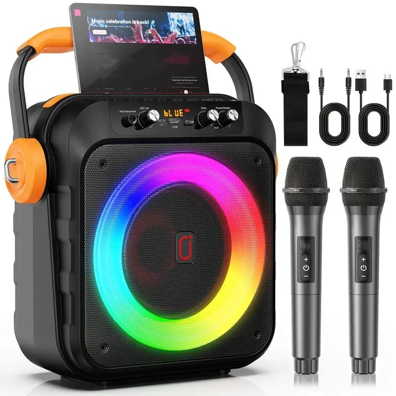 Sound Portable 8" Speaker with USB Power, Compact & Lightweight Design, Built- grille, for Home, Office, Parties, Presentations - Compatible with Smartphones, Tablets, Laptops, TVs, Portable Speaker