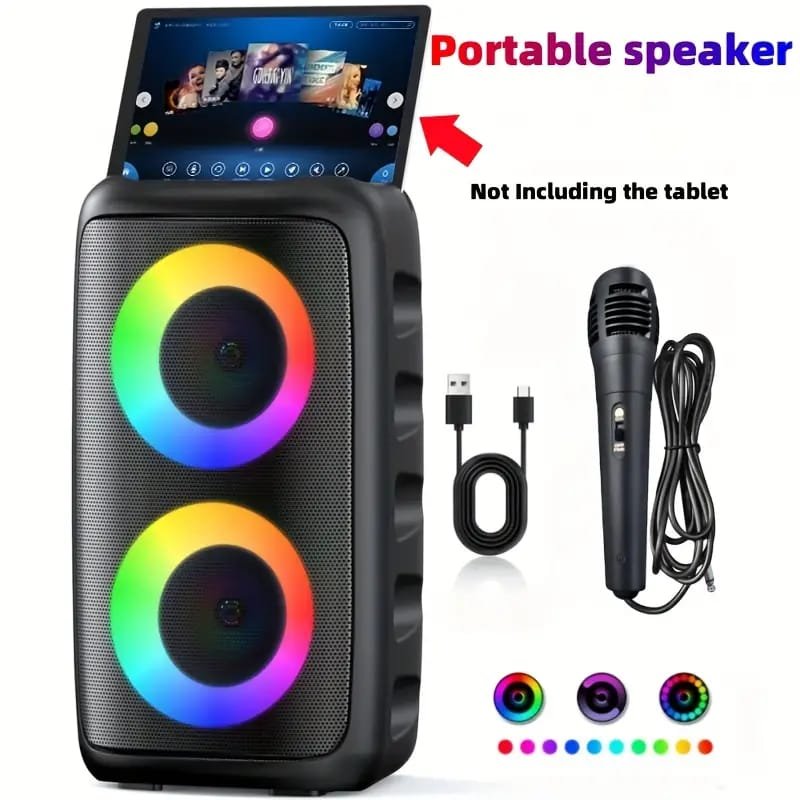 Sound Portable 8" Speaker with USB Power, Compact & Lightweight Design, Built- grille, for Home, Office, Parties, Presentations - Compatible with Smartphones, Tablets, Laptops, TVs, Portable Speaker
