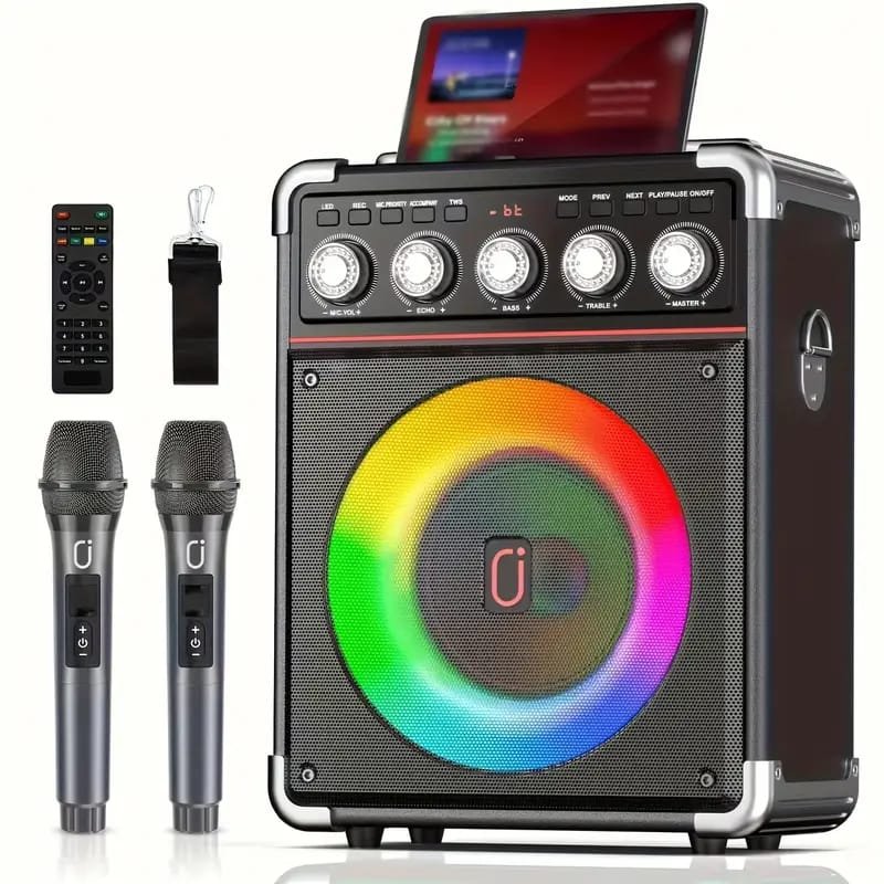 Sound Portable 8" Speaker with USB Power, Compact & Lightweight Design, Built- grille, for Home, Office, Parties, Presentations - Compatible with Smartphones, Tablets, Laptops, TVs, Portable Speaker