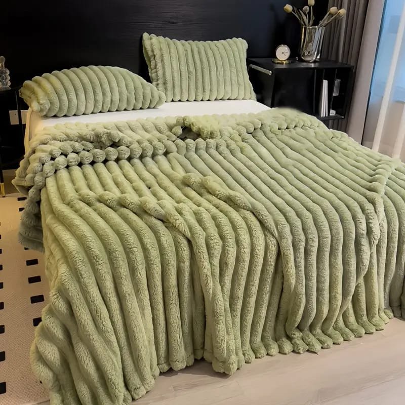 1pc Thickened Winter  Striped Printed Taffeta Duvet Cover - Contemporary Style