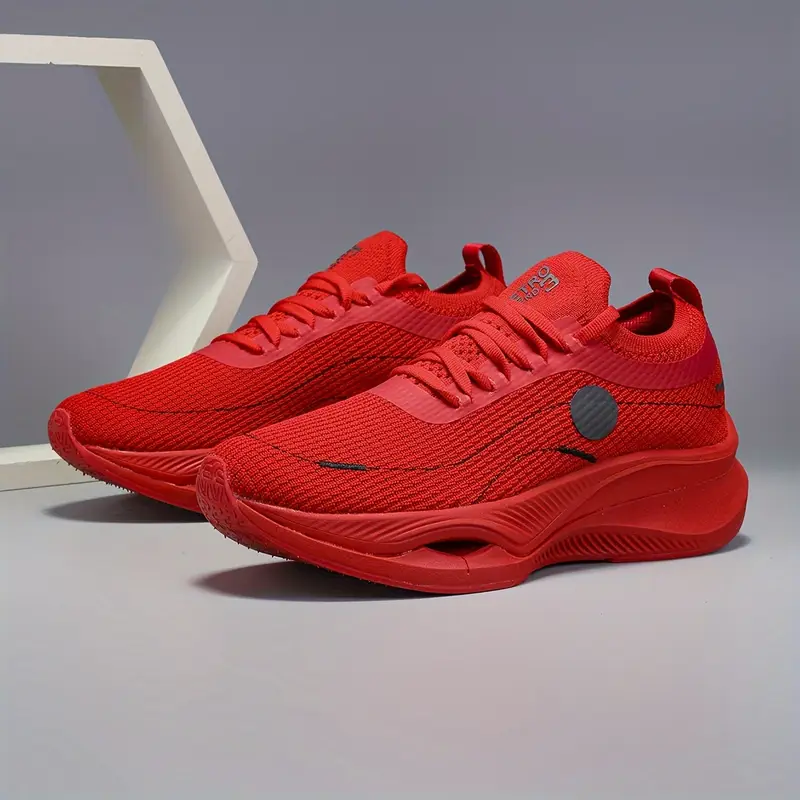 Men'S Fashion Sneakers, Solid Color, All-Season, Low Top, Casual Street Style, Fabric Upper & Lining,