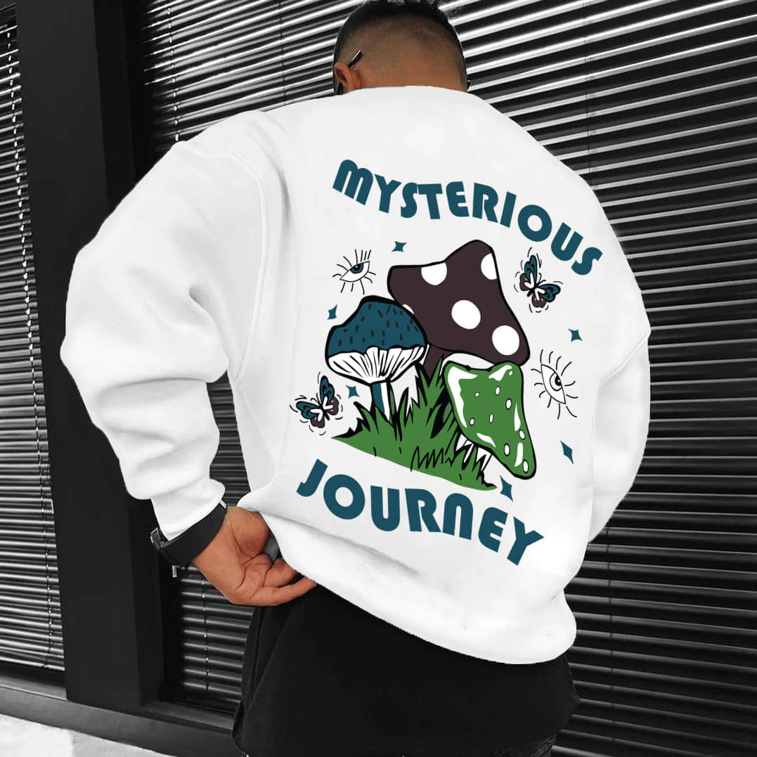 AOOSH Fleece Round Neck Men's Sweatshirt - White ( Pack of 1 )