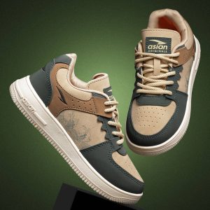 ASIAN THUNDER-07 Beige Men's Sneakers