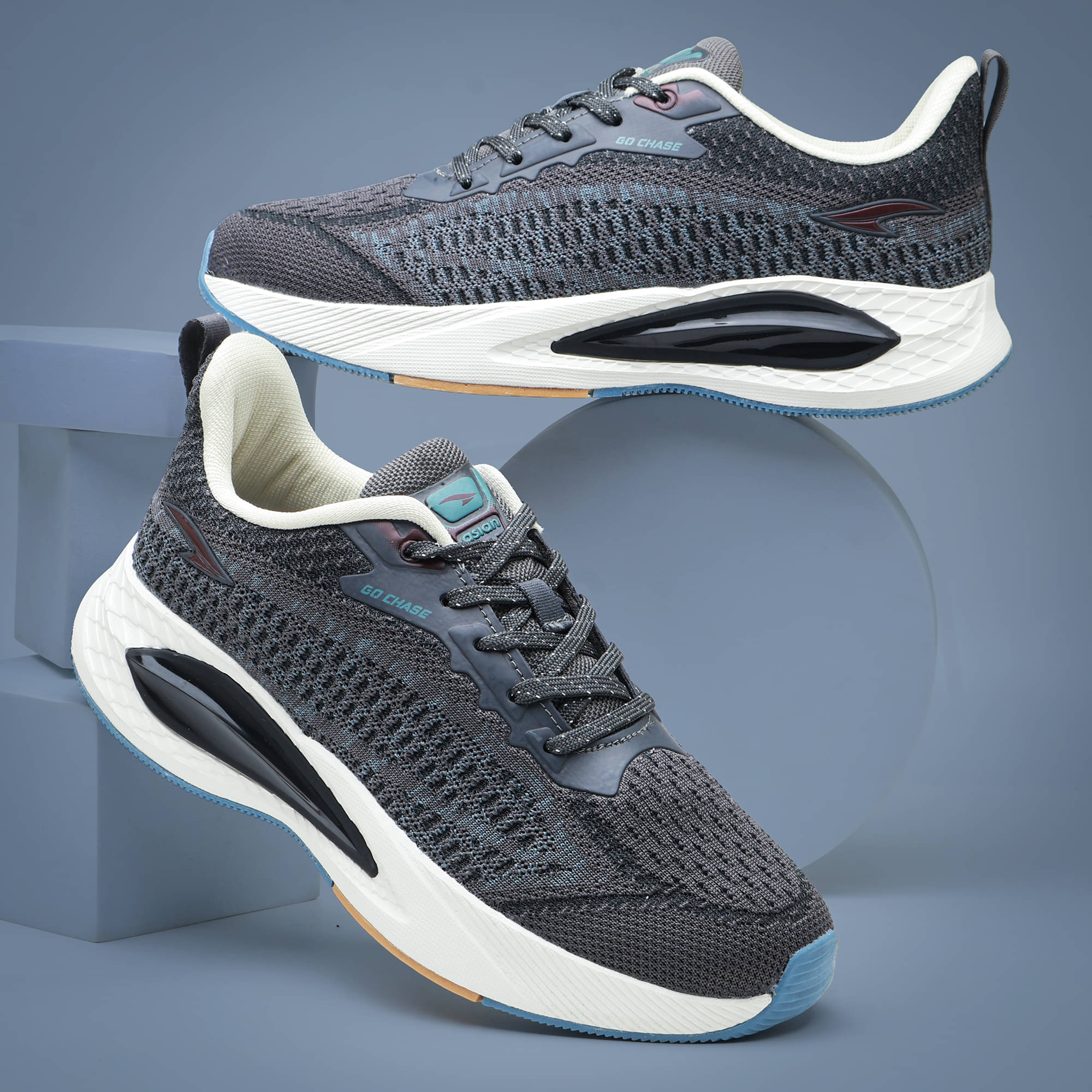 ASIAN TITAAN-06 Dark Grey Men's Sports Running Shoes