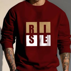 AUSK Fleece Round Neck Men's Sweatshirt - Maroon ( Pack of 1 )