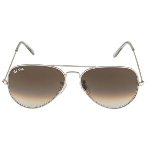 aviamst by ted smith in sliver frame with aviator brown graded lens sunglass