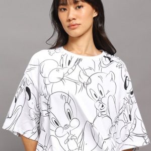 Bewakoof x Official Looney Tunes Merchandise Tweety Print Oversized Top