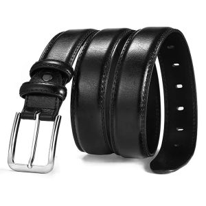 black leather belt