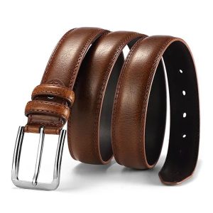 brown leather belt