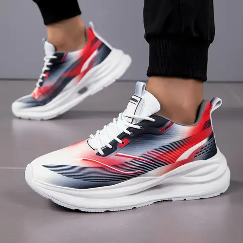 Men'S Fashion Sneakers, Solid Color, All-Season, Low Top, Casual Street Style, Fabric Upper & Lining,