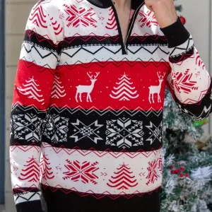 Men's Color-Block Knit Sweater - Soft and Warm for Autumn/Winter