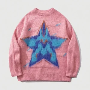 Men's Color-Block Knit Sweater - Soft and Warm for Autumn/Winterp