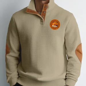 Men's Color-Block Knit Sweater - Soft and Warm for Autumn/Winter