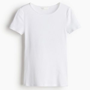 H&M Women Ribbed T-shirt