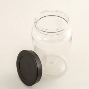 Home Centre Set Of 18 Transparent & Black Colourblocked BPA Free Storage Canisters
