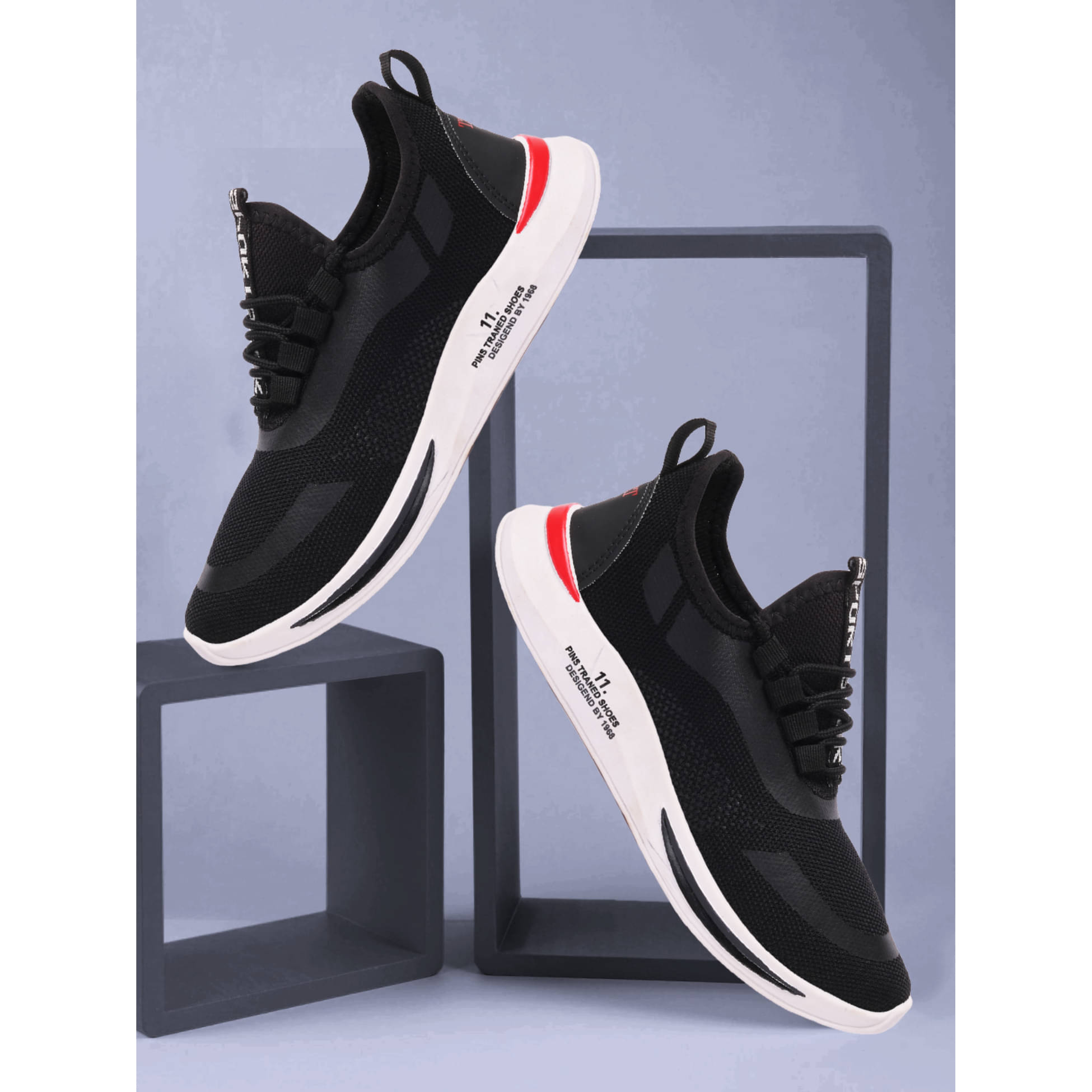 hotstyle Black Men's Sports Running Shoes