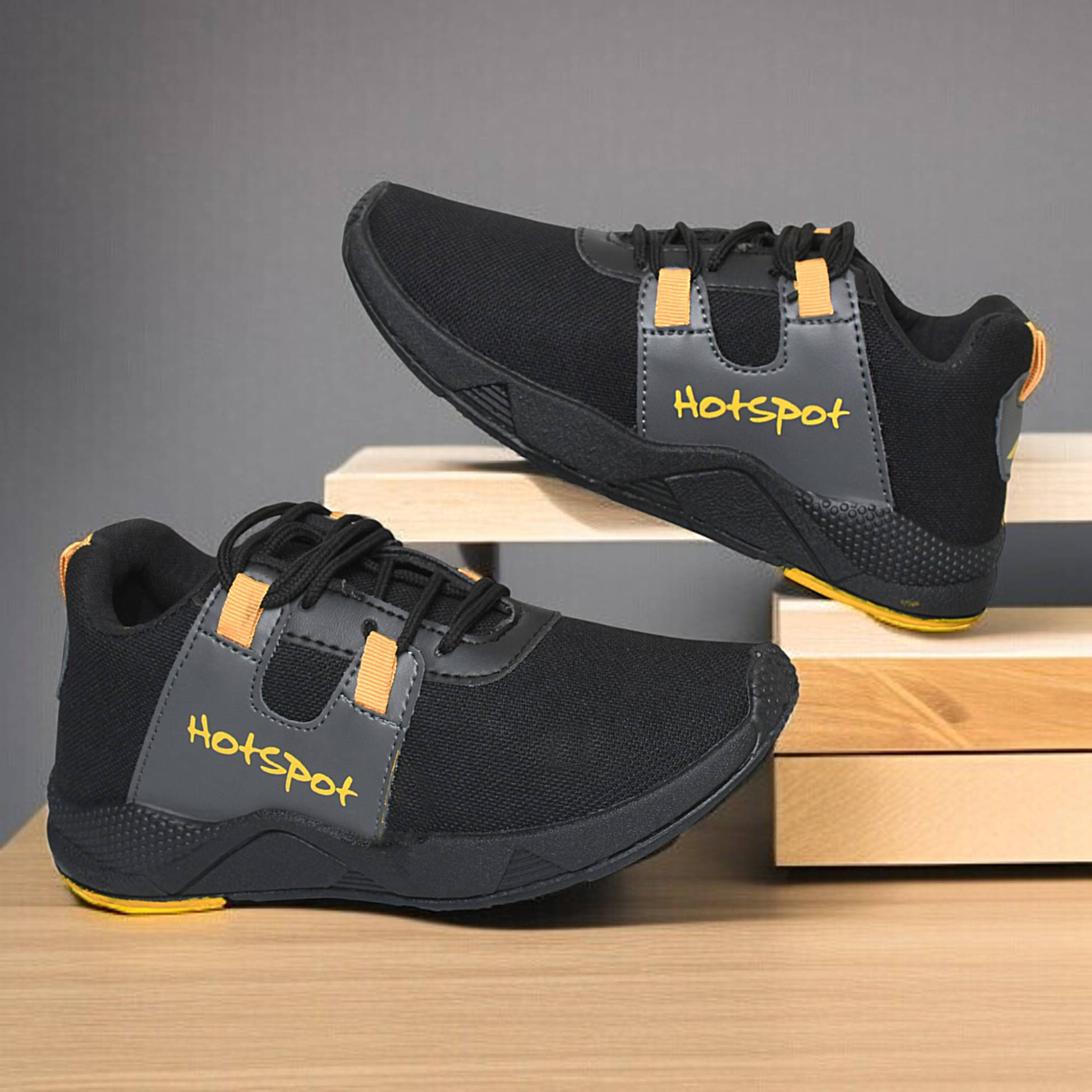 hotstyle Boost Black Men's Sports Running Shoes