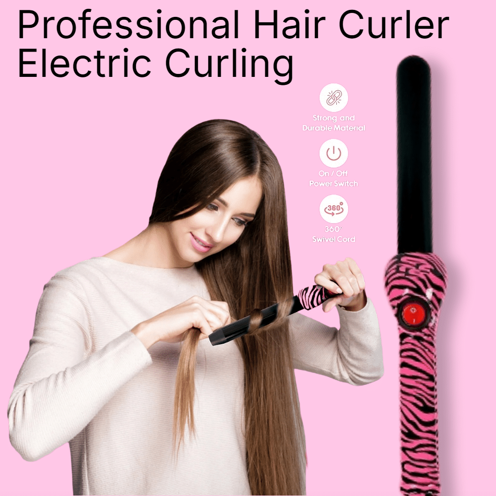 HUG PUPPY Hair Curler Pink Hair Straightener