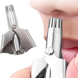 Isanaa Manual Nose Trimmer Silver Cordless Nose Trimmer With 120 minutes Runtime