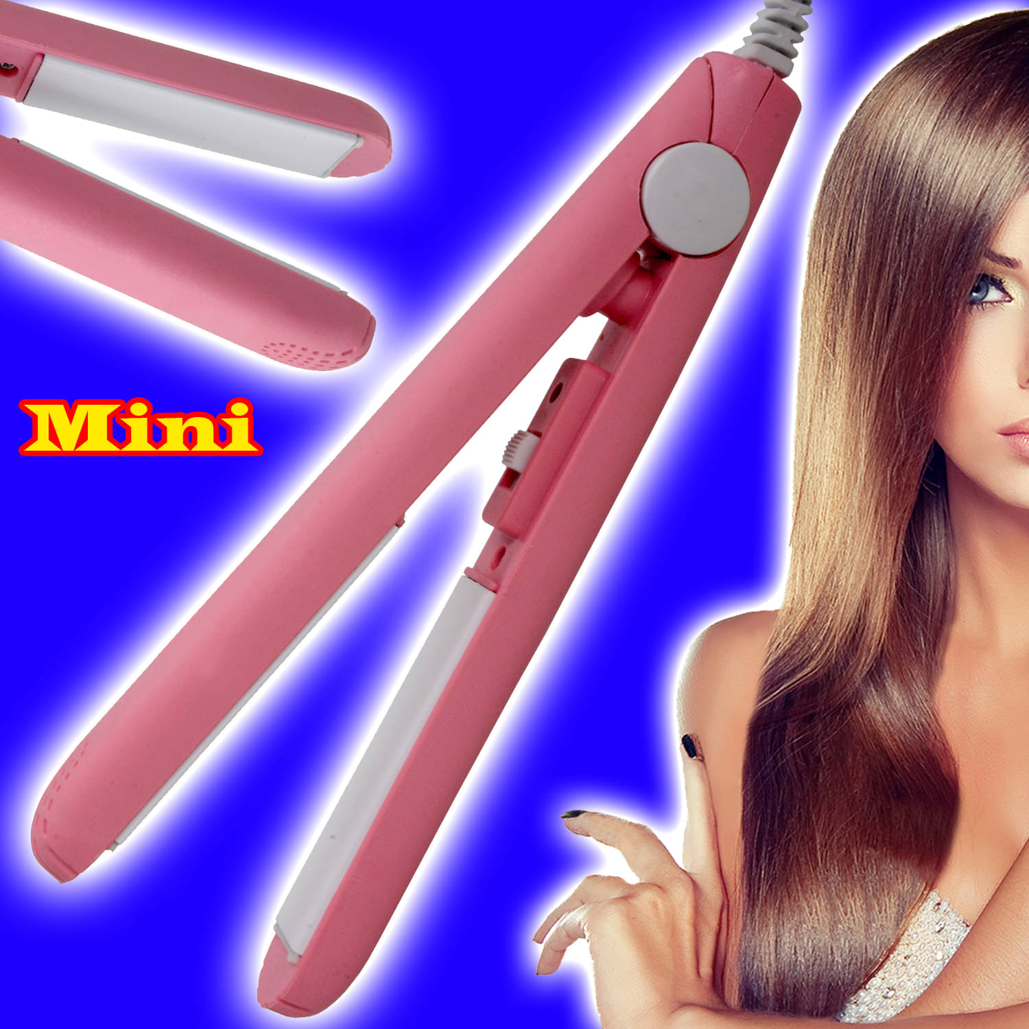 JMALL Mini Professional Pink Hair Straightener